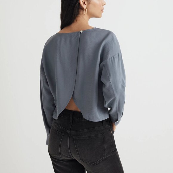 Madewell Relaxed Tulip-Back Top, size M - Picture 2 of 4